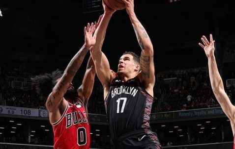 小波特26+7武切维奇19+6 篮网险胜公牛结束五连败